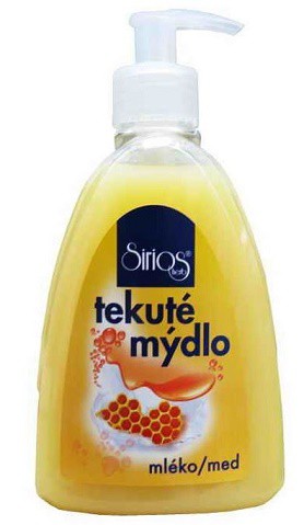 Tekuté mýdlo 500ml Sirios Herb mléko a m | Toaletní mycí prostředky - Tekutá mýdla - S dávkovačem
